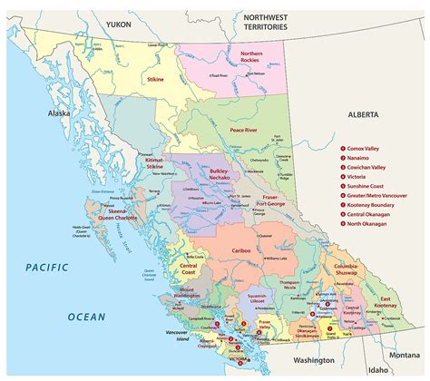 British Columbia, Canada Map